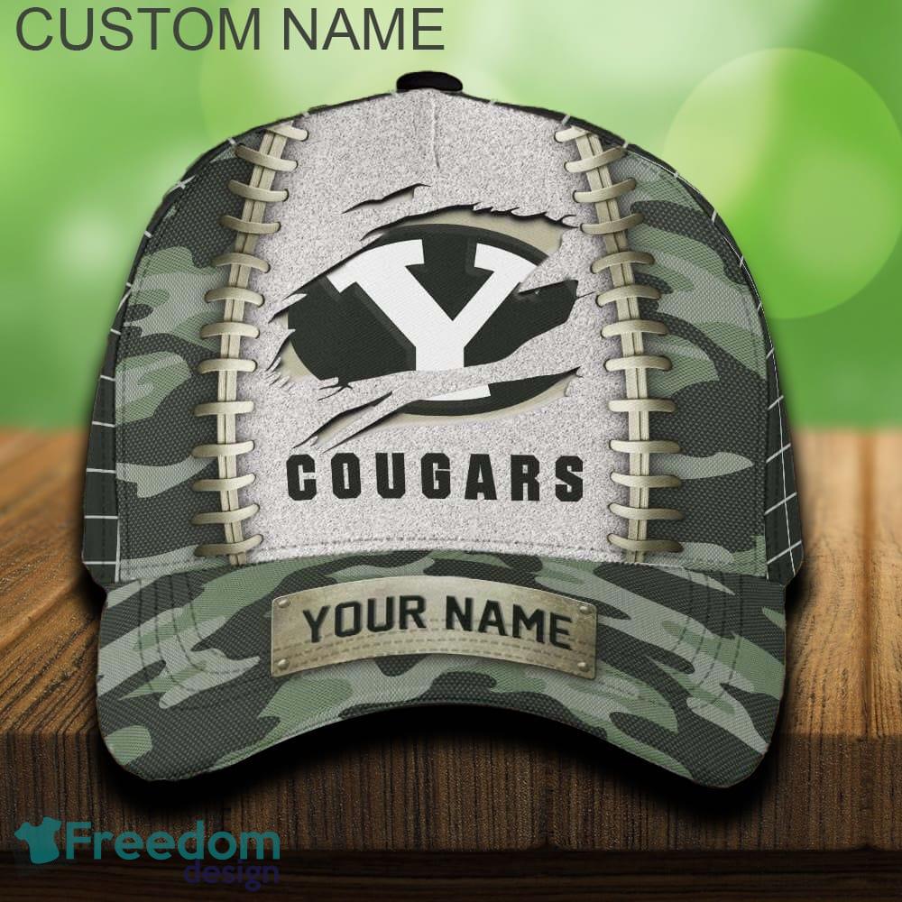 BYU Cougars 3D Hat And Cap Beach Design Camo Green For Fans Gift Custom Name image BYU Cougars 3D Hat And Cap Beach Design Camo Green For Fans Gift Custom Name - BYU Cougars 3D Hat And Cap Camo_1