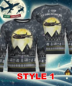 C-119 Flying Boxcar C119 Aircraft Moonlight Multi Color Knitted Christmas Sweater Gift For Adult C-119 Flying Boxcar C119 Aircraft Moonlight Multi Color Knitted Christmas Sweater Gift For Adult
