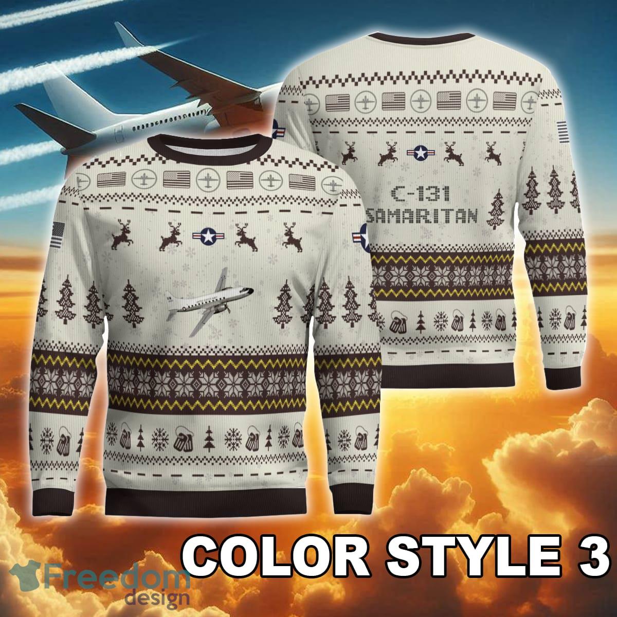 c-131-samaritan-c131-new-pattern-xmas-aircraft-ugly-sweater-aop-gift-for-men-and-women-2.jpg C-131 Samaritan C131 New Pattern Xmas Aircraft Ugly Sweater AOP Gift For Men And Women - C-131 Samaritan C131 Ugly Christmas Sweater AOP Photo 3