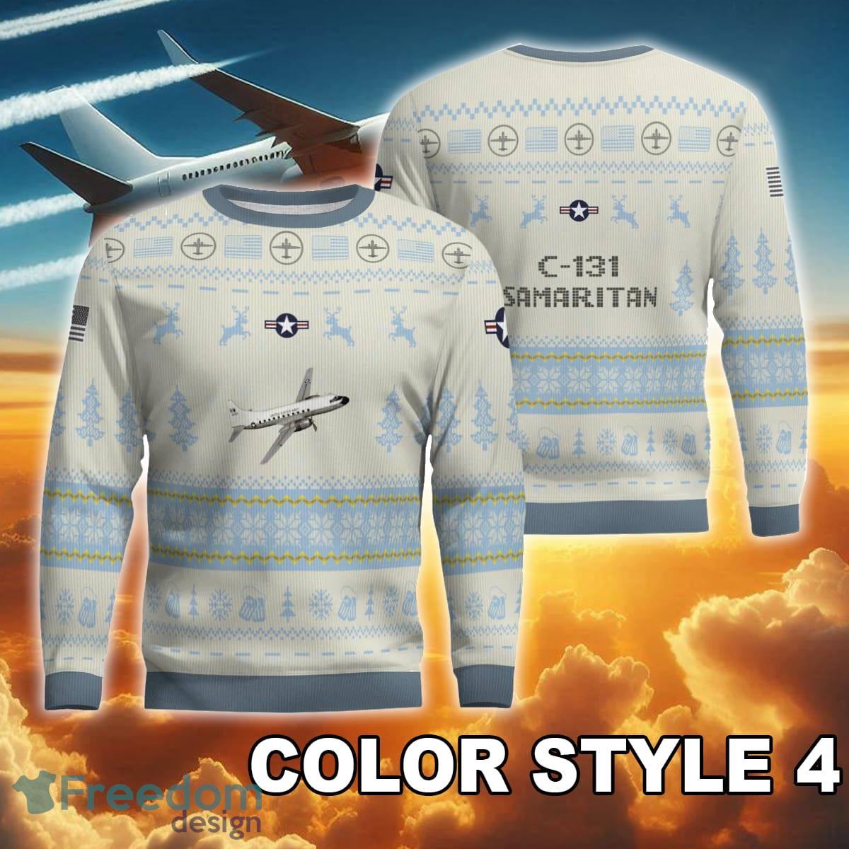 c-131-samaritan-c131-new-pattern-xmas-aircraft-ugly-sweater-aop-gift-for-men-and-women-3.jpg C-131 Samaritan C131 New Pattern Xmas Aircraft Ugly Sweater AOP Gift For Men And Women - C-131 Samaritan C131 Ugly Christmas Sweater AOP Photo 4