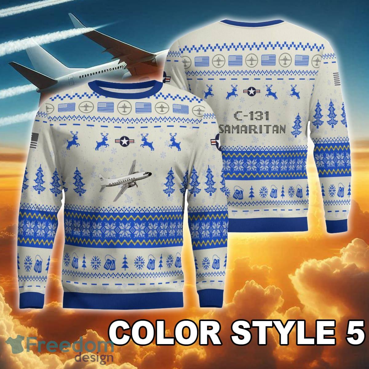c-131-samaritan-c131-new-pattern-xmas-aircraft-ugly-sweater-aop-gift-for-men-and-women-4.jpg C-131 Samaritan C131 New Pattern Xmas Aircraft Ugly Sweater AOP Gift For Men And Women - C-131 Samaritan C131 Ugly Christmas Sweater AOP Photo 5