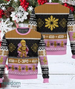 C-3PO Star Wars Ugly Sweater Knitted Christmas Sweater AOP Gift For Men And Women