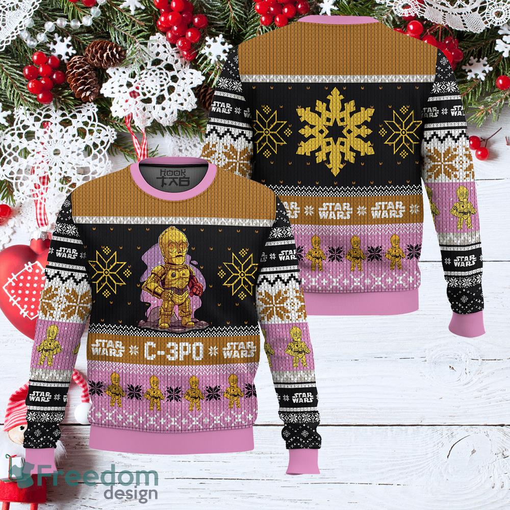 C 3PO Star Wars Ugly Sweater Knitted Christmas Sweater AOP Gift For Men And Women image C-3PO Star Wars Ugly Sweater Knitted Christmas Sweater AOP Gift For Men And Women - C-3PO Star Wars Ugly Sweater Knitted Christmas Sweater AOP Gift For Men And Women