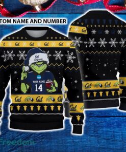 California Golden Bears 3D Ugly Christmas Sweater Grinch Funny Custom Number And Name