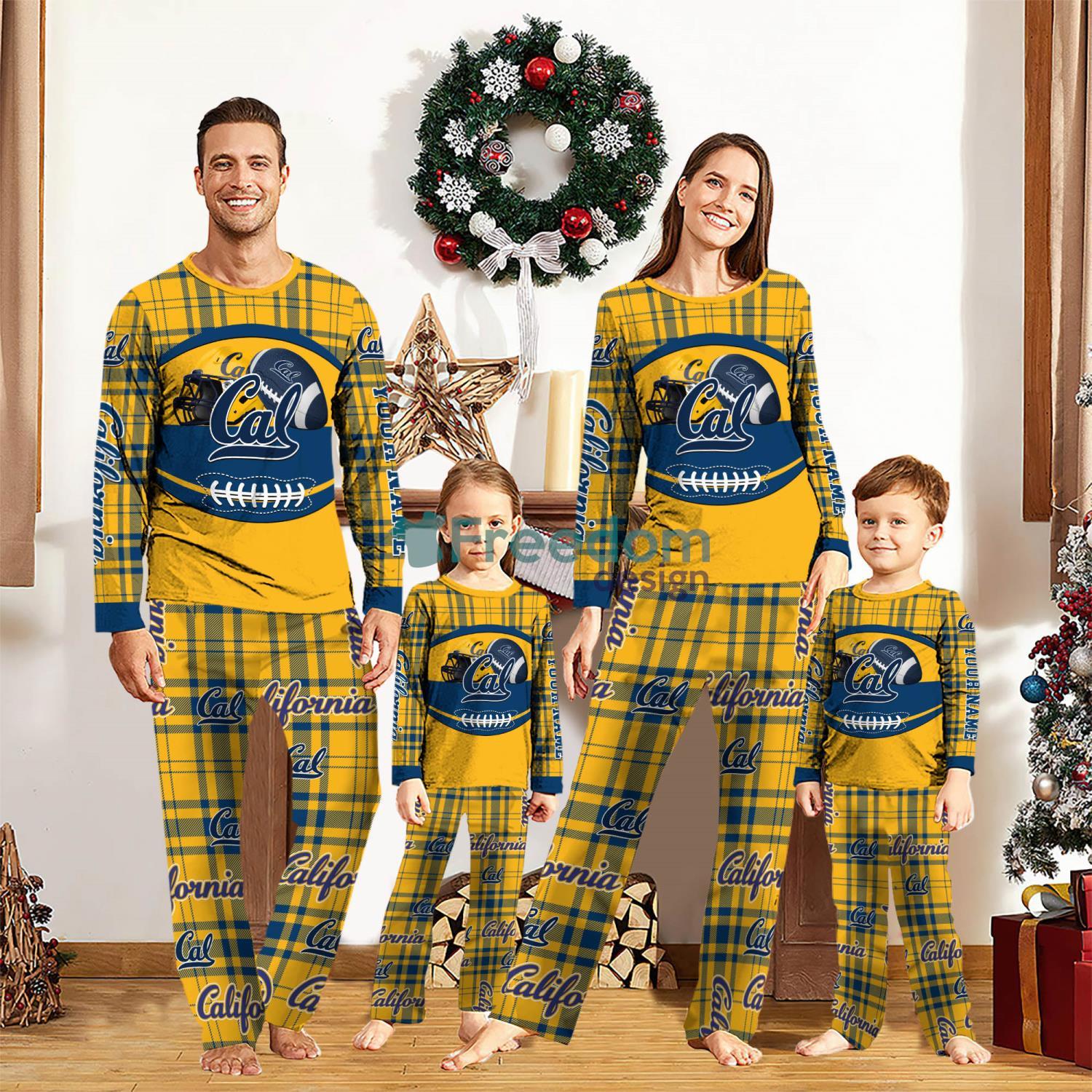 California Golden Bears Custom Name Pajamas Set For Family Sport Team Pajamas Christmas Gift image California Golden Bears Custom Name Pajamas Set For Family Sport Team Pajamas Christmas Gift Product Photo 1