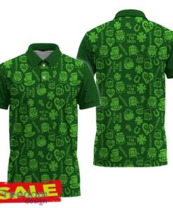 Captain Morgan St. Patrick’s Day Doodle Pattern Polo Shirt Design For Men Women Gift Holidays