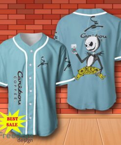 Caribou Coffee Halloween Jack Skellington Nightmare Baseball Jersey for All Genders