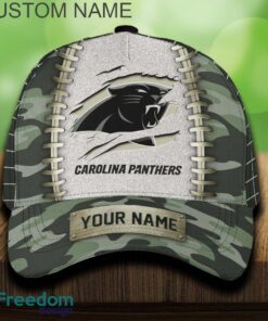 Carolina Panthers 3D Hat And Cap Beach Design Camo Green For Fans Gift Custom Name