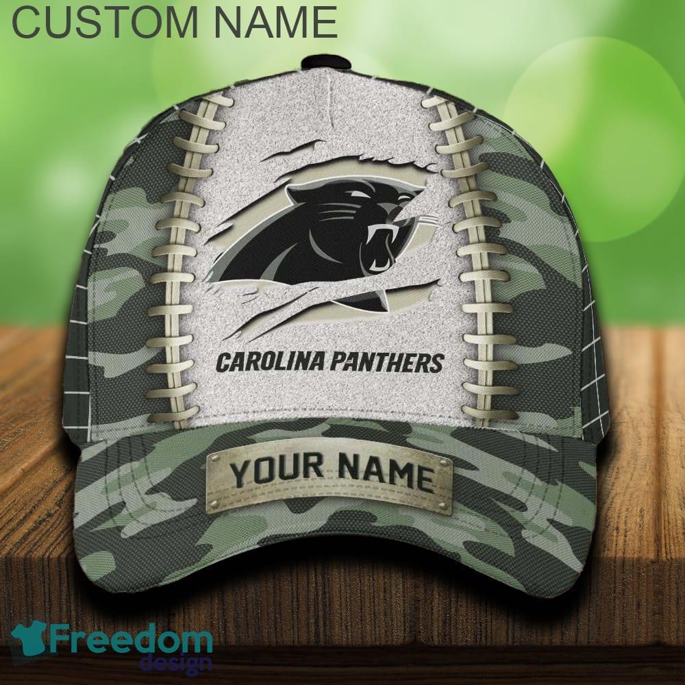 Carolina Panthers 3D Hat And Cap Beach Design Camo Green For Fans Gift Custom Name image Carolina Panthers 3D Hat And Cap Beach Design Camo Green For Fans Gift Custom Name - Carolina Panthers 3D Hat And Cap Camo_1