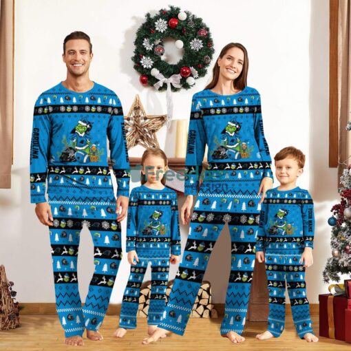 Carolina Panthers Pajamas Sport Team Pajama Set Christmas Gift For Family Custom Name Unique Gift Product Photo 1