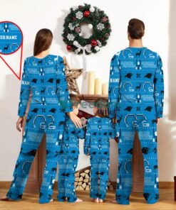 Carolina Panthers Sport Team Logo Pajamas Set Family Christmas Gift Custom Name Special Gift Product Photo 2