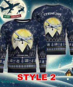 Cessna 208 Caravan Aircraft Moonlight Multi Color Ugly Christmas 3D Sweater Gift For Men And Women - Cessna 208 Caravan Aircraft Moonlight Ugly Christmas Sweater_11