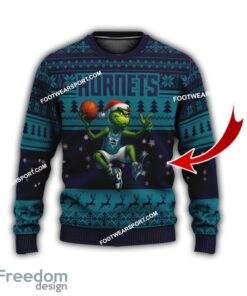 Charlotte Hornets Multi Grinch Ugly Christmas Sweater Gift For Men And Women