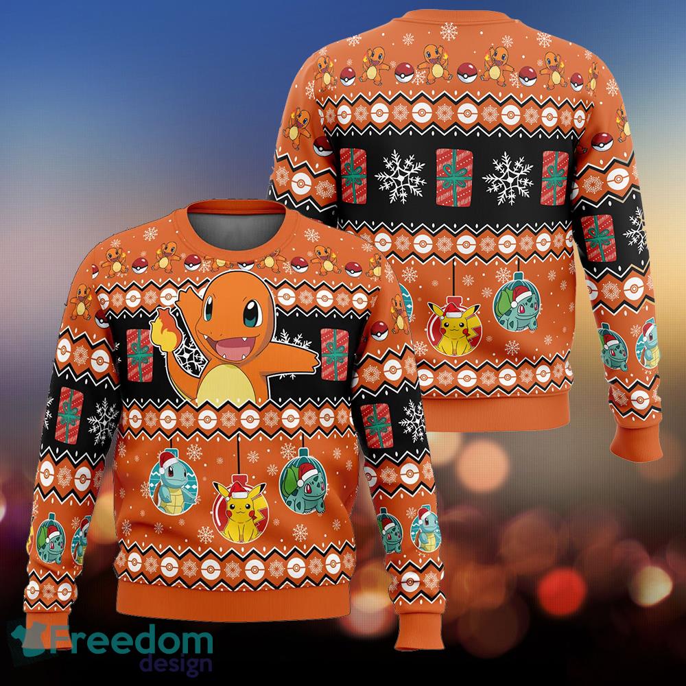 Charmander I Choose You Pokemon Knitted Christmas 3D Sweater Gift For Adult image Charmander I Choose You Pokemon Knitted Christmas 3D Sweater Gift For Adult - Charmander I Choose You Pokemon Knitted Christmas 3D Sweater Gift For Adult