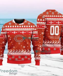 Chicago Bears Merry Christmas Ugly Sweater New Designs Gift For Fans Custom Name And Number