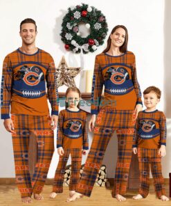 Chicago Bears Pajamas Set Gift For Family Custom Name Football Team Christmas Holiday Gift Product Photo 1