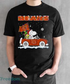 Chicago Bears Snoopy And Woodstock Driving Car Cute Snoopy Limited Edition Shirt - Black Unisex T-Shirt