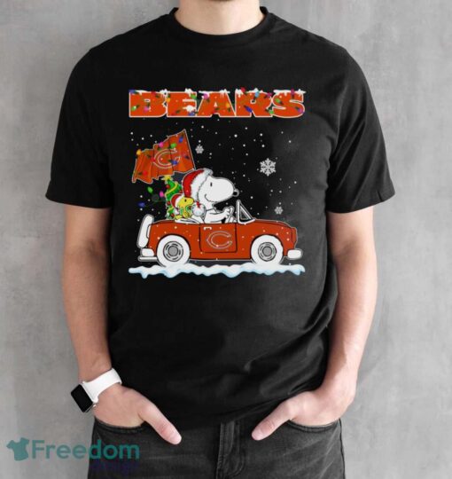 Chicago Bears Snoopy And Woodstock Driving Car Cute Snoopy Limited Edition Shirt - Black Unisex T-Shirt