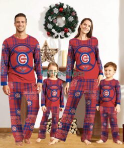 Chicago Cubs Custom Name Pajamas Set For Family Sport Team Pajamas Christmas Gift