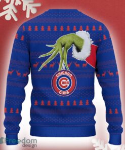Chicago Cubs Grinch Driving Funny 3D Ugly Christmas Sweater For Men Women - Chicago Cubs Christmas Sweater Grinch Driving Photo 3