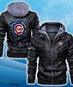 Chicago Cubs Leather Jacket Black And Brown Color For Men And Women Gift Fans All OVer Print Gift Fans