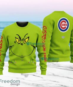 Chicago Cubs MLB Ginch Face Funny Custom Name Ugly Sweater Merry Chistmas Gift For Fans