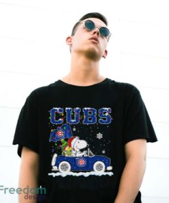 Chicago Cubs Snoopy And Woodstock Driving Car Cute Snoopy Limited Edition Shirt - G500 Gildan T-Shirt