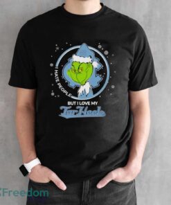 Christmas Grinch Santa I Hate People But I Love My North Carolina Tar Heels Shirt - Black Unisex T-Shirt