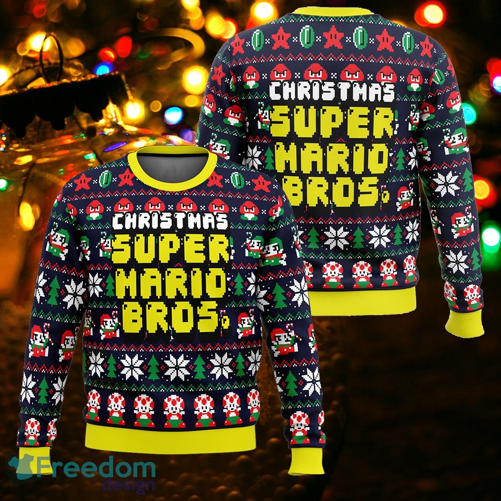 Christmas Mario Bros. Knitted Christmas Sweater Gift For Men And Women image Christmas Mario Bros. Knitted Christmas Sweater Gift For Men And Women - Christmas Mario Bros. Knitted Christmas Sweater Gift For Men And Women