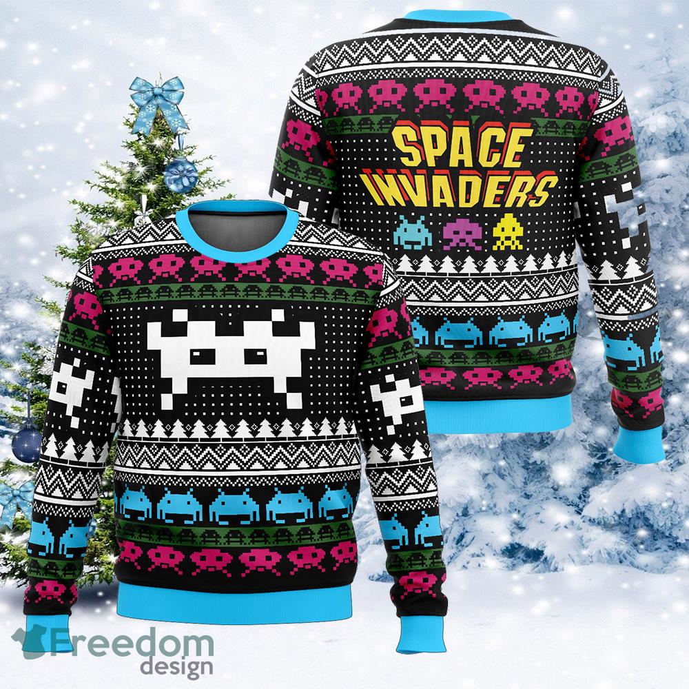 Christmas Space Invaders Ugly Christmas Sweater Gift For Men And Women image Christmas Space Invaders Ugly Christmas Sweater Gift For Men And Women - Christmas Space Invaders Ugly Christmas Sweater Gift For Men And Women