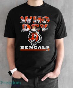 Cincinnati Bengals Football Who Dey signatures shirt - Black Unisex T-Shirt