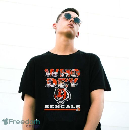 Cincinnati Bengals Football Who Dey signatures shirt - G500 Gildan T-Shirt