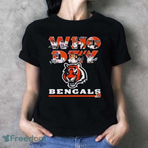 Cincinnati Bengals Football Who Dey signatures shirt - Ladies T-Shirt