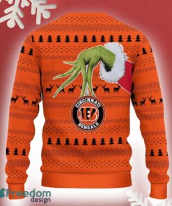 Cincinnati Bengals Grinch Driving Funny 3D Ugly Christmas Sweater For Men Women - Cincinnati Bengals Christmas Sweater Grinch Driving Photo 3