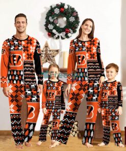 Cincinnati Bengals Pajamas Set Christmas snowflake pattern Cute Pajamas For Family Christmas Gift Ideas Custom Name