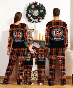 Cincinnati Bengals Pajamas Set Gift For Family Custom Name Football Team Christmas Holiday Gift Product Photo 2