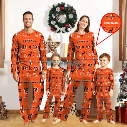 Cincinnati Bengals Sport Team Logo Pajamas Set Family Christmas Gift Custom Name Special Gift Product Photo 1