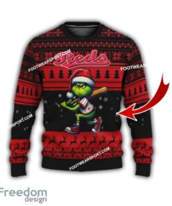 Cincinnati Reds Multi Grinch Ugly Christmas 3D Sweater Gift For Men And Women