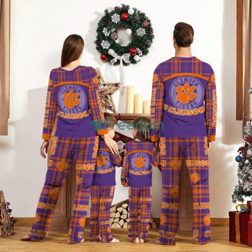 Clemson Tigers Custom Name Pajamas Set For Family Sport Team Pajamas Christmas Gift Product Photo 2