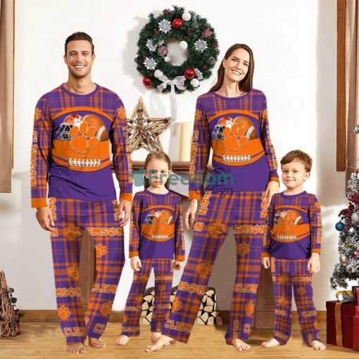 Clemson Tigers Custom Name Pajamas Set For Family Sport Team Pajamas Christmas Gift Product Photo 1