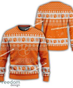 Clemson Tigers Logo Pattern Knitted Christmas Sweater Gift For Men And Women