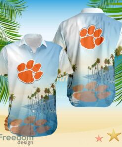Clemson Tigers NCAA Tropical Beach Blue Hawaiian Shirt