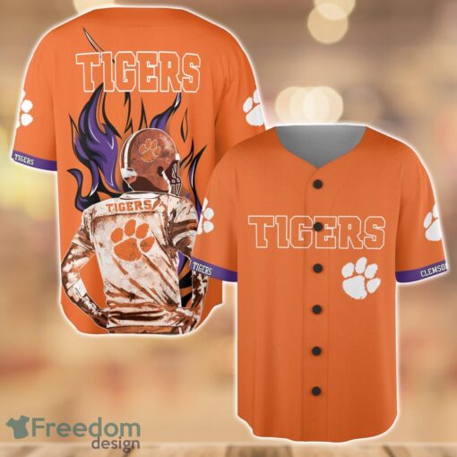 Clemson Tigers Wave Player Baseball Jersey Shirt For Team Product Photo 1