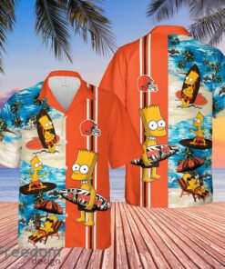 Cleveland Browns Bart Simpson Hawaiian Shirt Funny For Men Women Fans