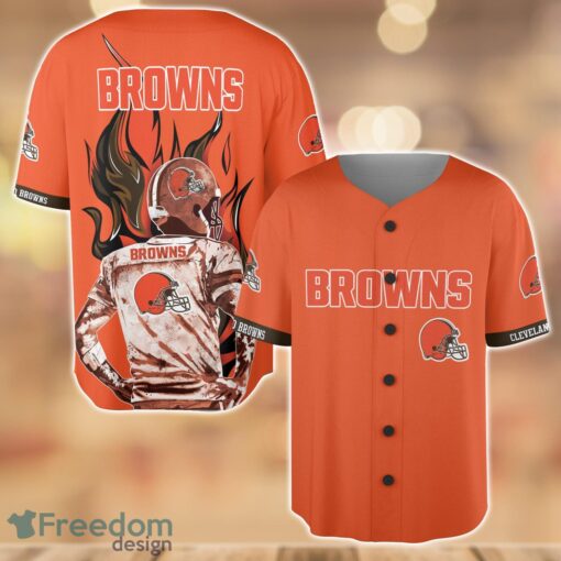 Cleveland Browns Wave Player Baseball Jersey Shirt For Team Product Photo 1