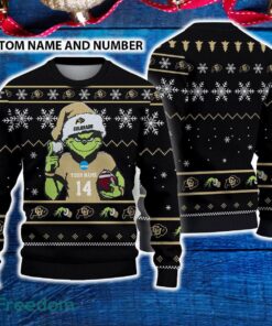 Colorado Buffaloes 3D Ugly Christmas Sweater Grinch Funny Custom Number And Name