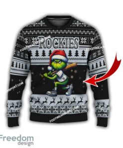 Colorado Rockies Grinch Design Ugly Christmas Sweater Gift For Men And Women