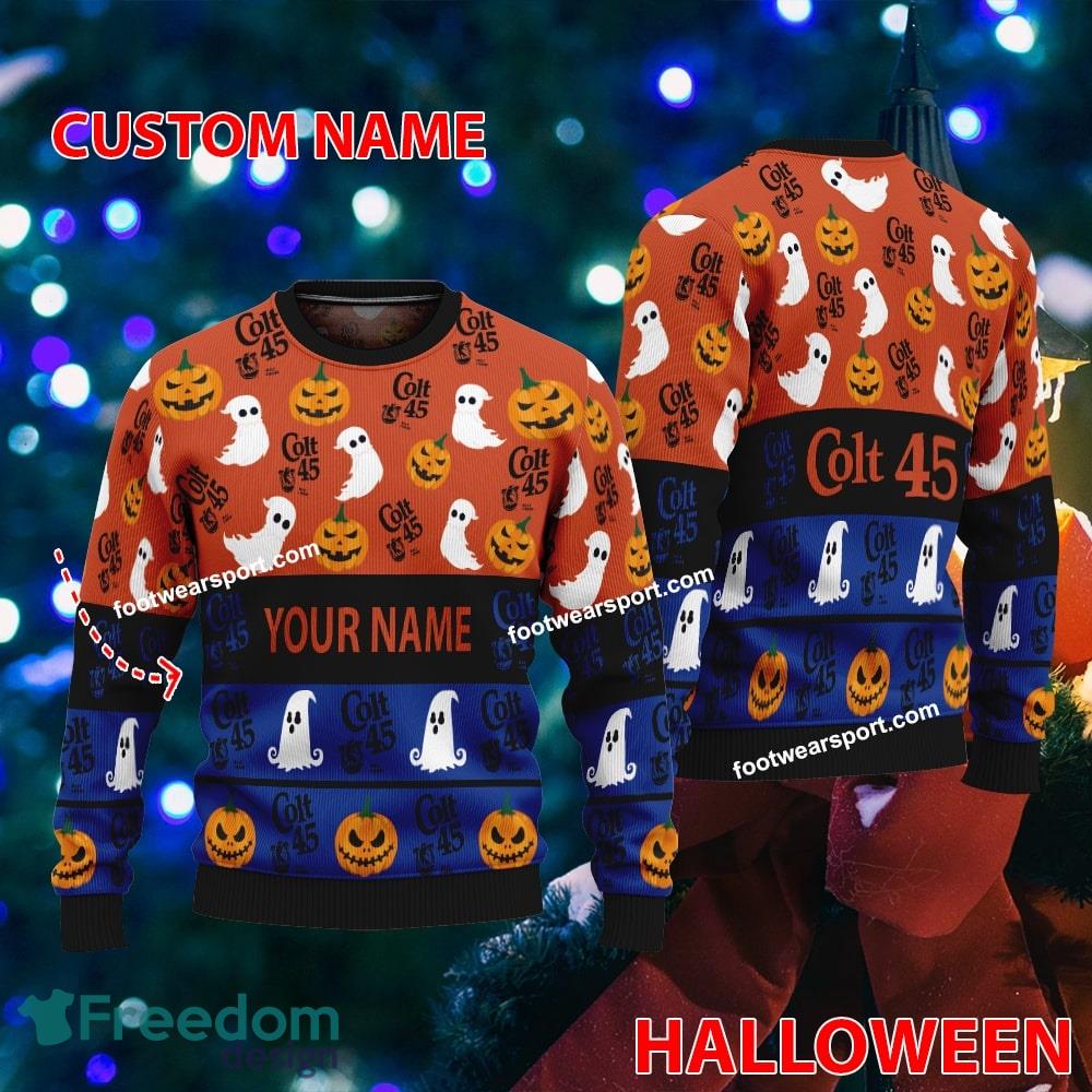 Colt 45 Beer Personalized Halloween Ugly Christmas Sweater Gift For Men And Women image Colt 45 Beer Personalized Halloween Ugly Christmas Sweater Gift For Men And Women - Colt 45 Beer Personalized Halloween Ugly Christmas Sweater Gift For Men And Women