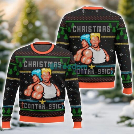 Contra, Contrassic Christmas Ugly Sweater 3D Printed Sweater Christmas Gift Product Photo 1