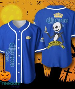 Corona Extra Beer Halloween Jack Skellington Nightmare Baseball Jersey For Men And Women